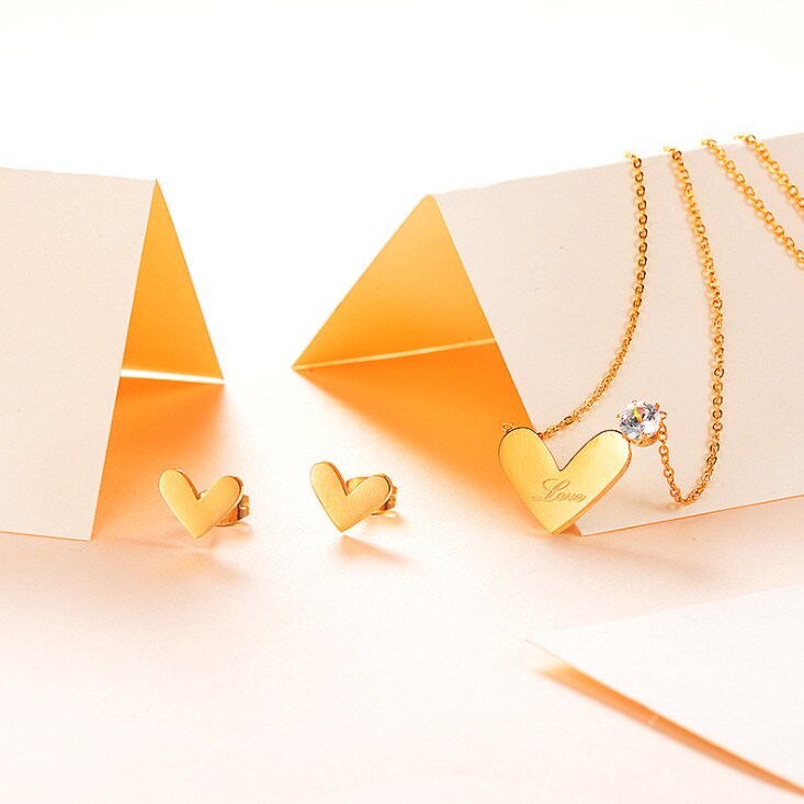 jewelry jewelry set, jewelry set Love Heart Honey Earring Necklace Beauty Women NCC171