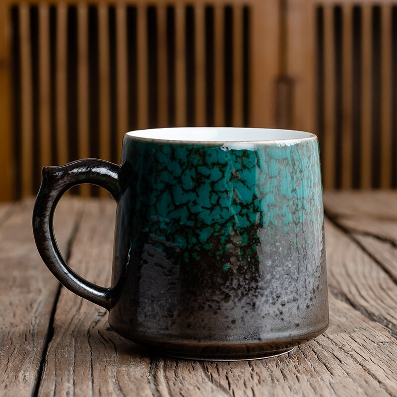 Taza de cerámica de 450ML JIA-GUI LUO, taza de café, tazas de café, Taza de cerámica de estilo japonés, taza de leche para el hogar, taza de té I080: 2
