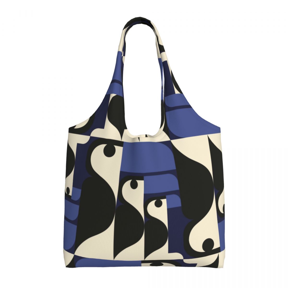 Impressão personalizada cão vermelho mostrar sacolas de compras reutilizáveis orla kiely mantimentos lona shopper bolsa ombro fotografia bolsas: Marfim