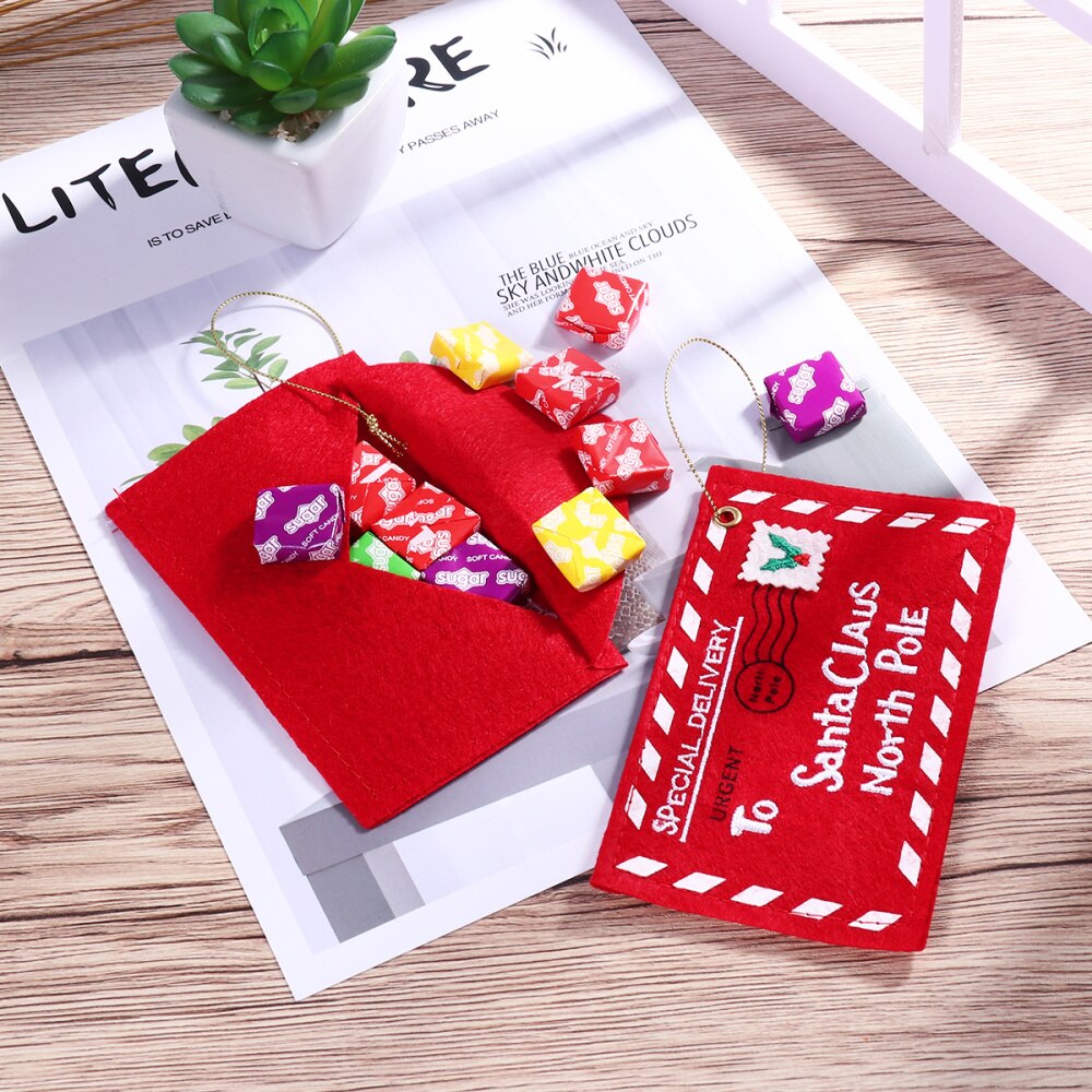12Pcs Kerst Enveloppen Afdrukken Enveloppen Tas Tote Pouch Pouch Voor Showcase