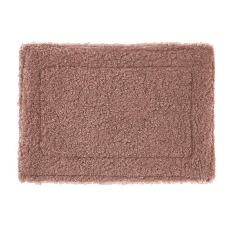 Koral fleece varm søvnmåtte pude til hamster pindsvin egern mus rotter mini rektangulær hollandsk gris kæledyr hamster: Mørkebrun