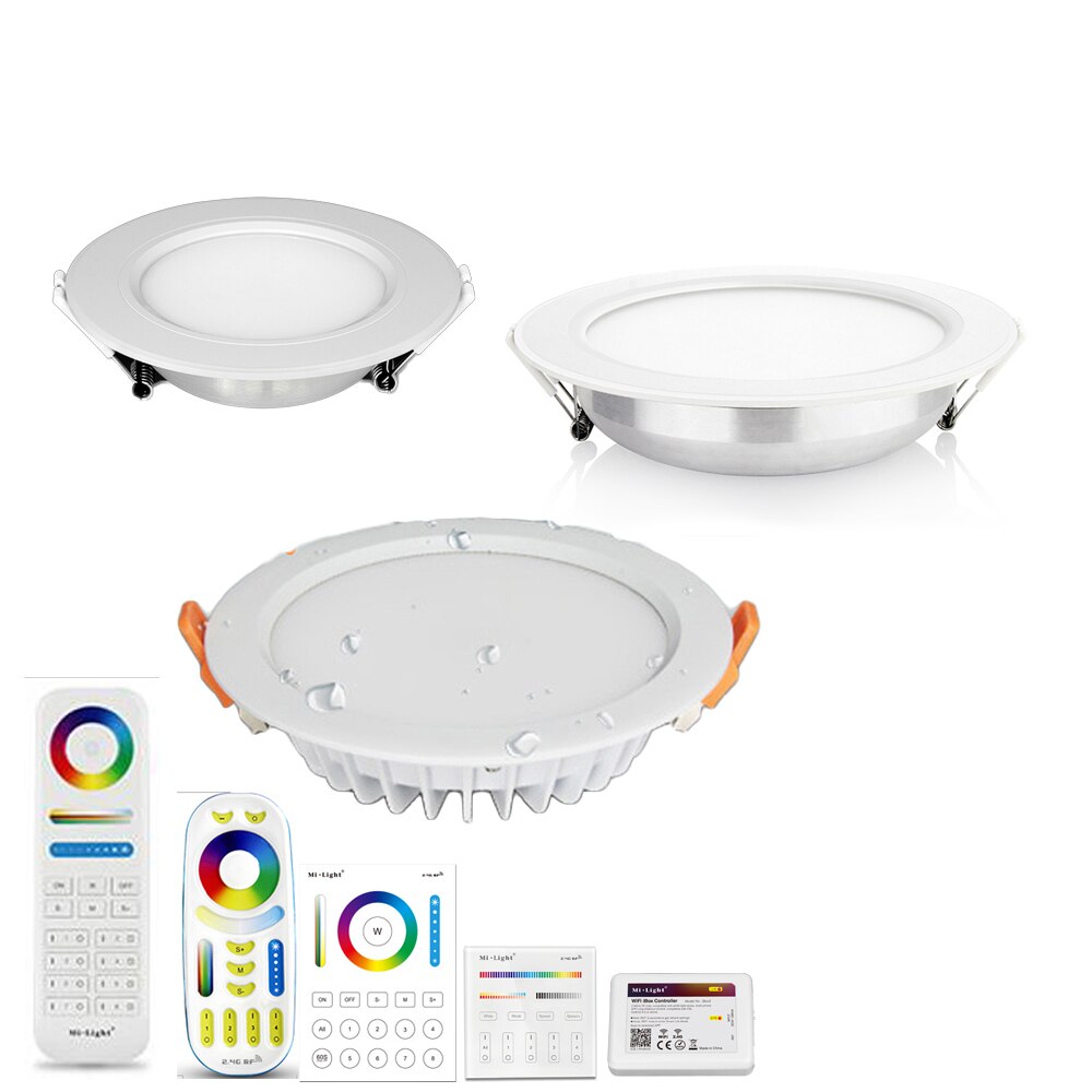 LED Panel Lamp Ultra Slim 6W 12W 15W WIFI RF Remote Round Concealed RGB CCT RGBW RGB White Lamp ceiling recessed downlight 220v