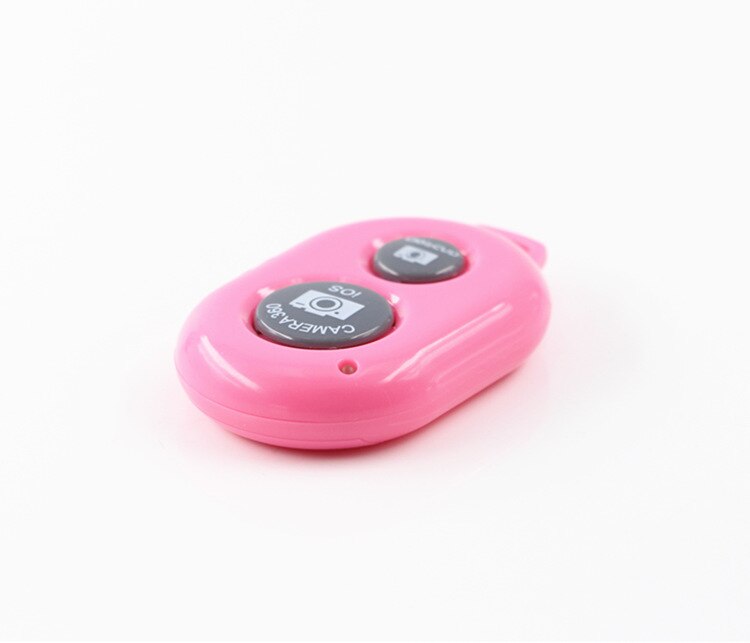 Camera Ontspanknop Voor Selfie Accessoire Camera Controller Adapter Foto Controle Bluetooth Remote Knop Voor Selfie: Pink