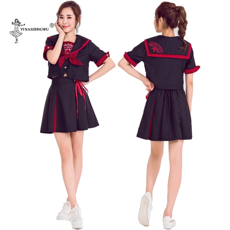 Dames Matrozenpakje College Wind Japanse Schooluniform Jk Zomer Uniform Dans Kostuum Voor Meisjes Hoge Scholieren Kleding