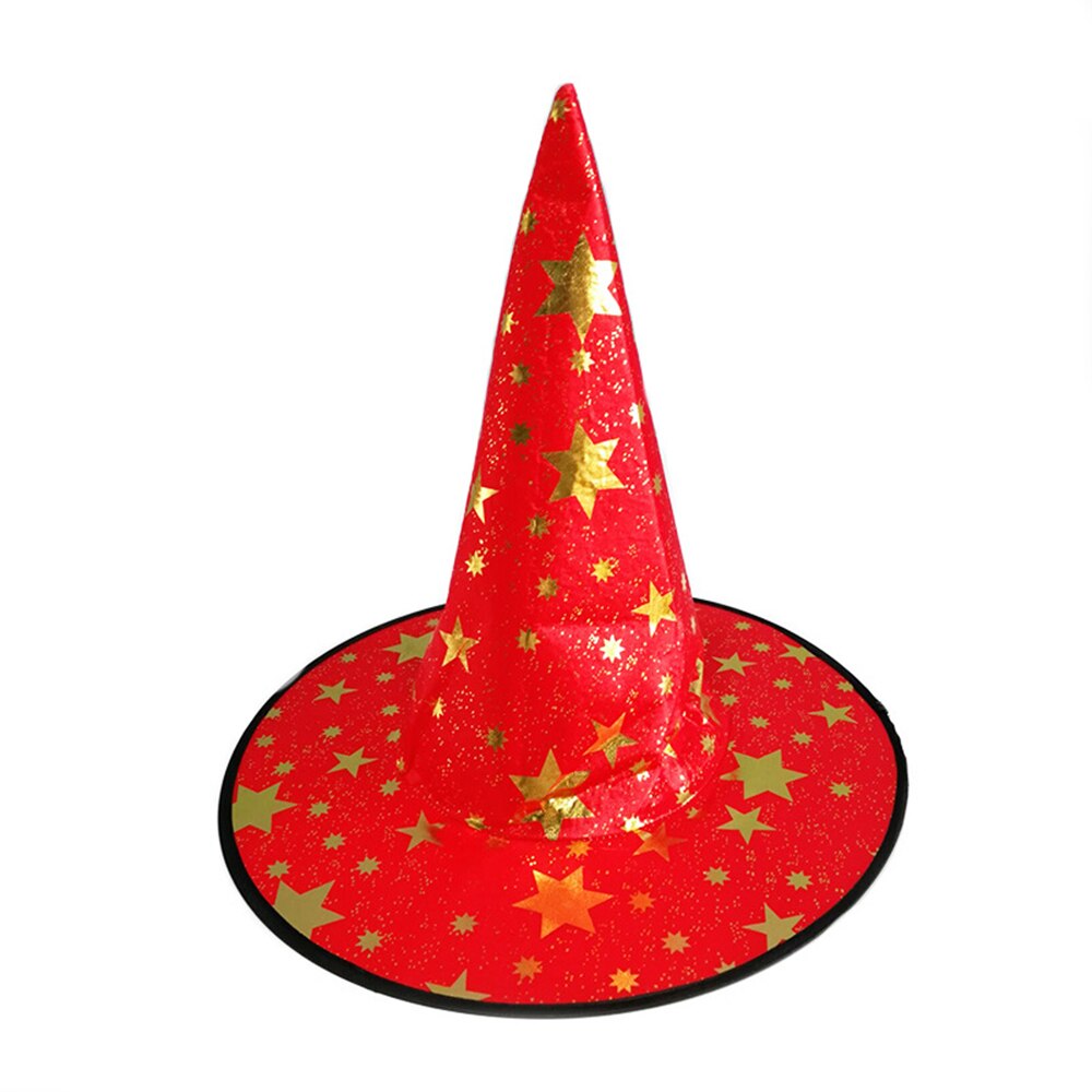 Halloween Witch Hats Masquerade Wizard Top Hat Party Cap Cosplay Costume Halloween Fancy Dress Decor for Adults Children: Red