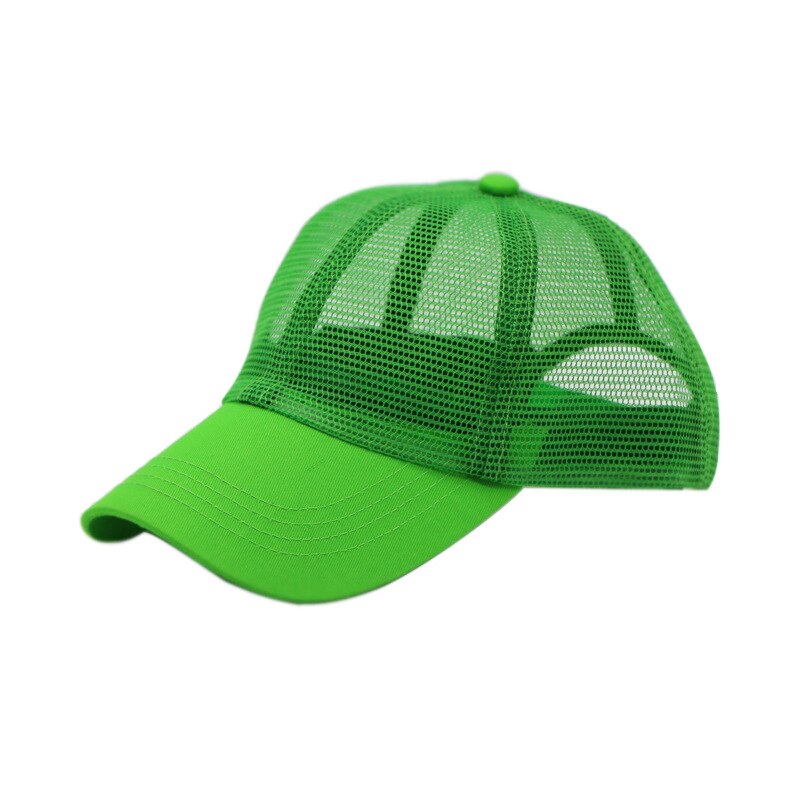 Spring and Summer Fresh Candy Color Baseball Net Cap Multicolor: Green