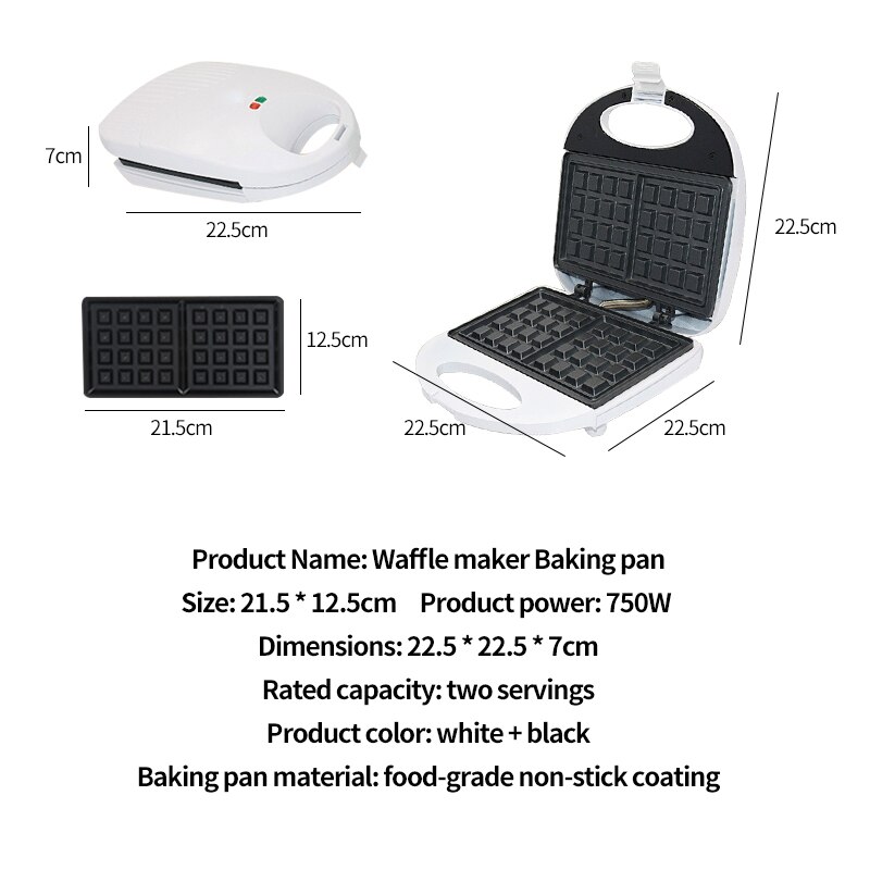 750W Electric Waffles Maker Iron Multifunctional Sandwich Maker Machine Bubble Egg Cake Oven Breakfast Waffle Machine 220V