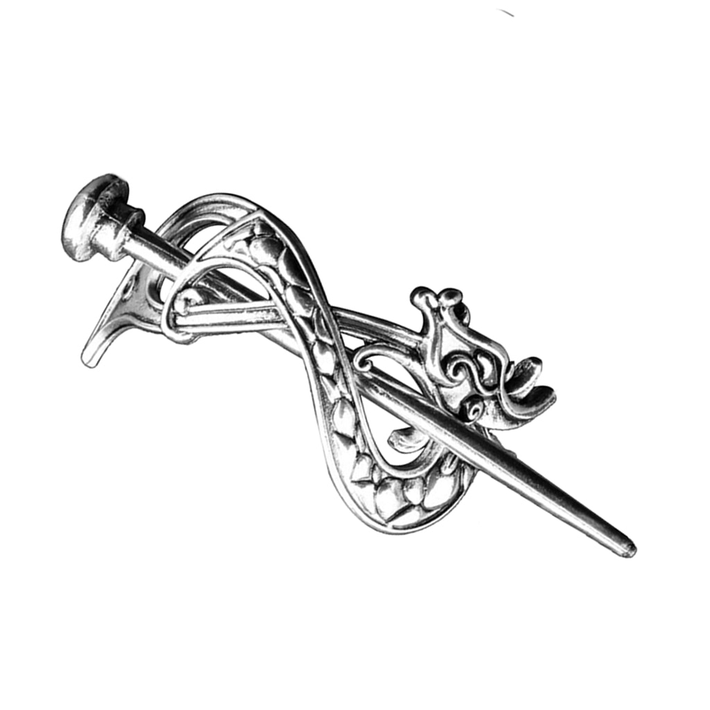 Antiek Zilver Kleur Viking Norse Haarspelden Viking Runen Haar Stok Barrette Retro Draak Haar Clips Voor Lang Haar Decor Sieraden