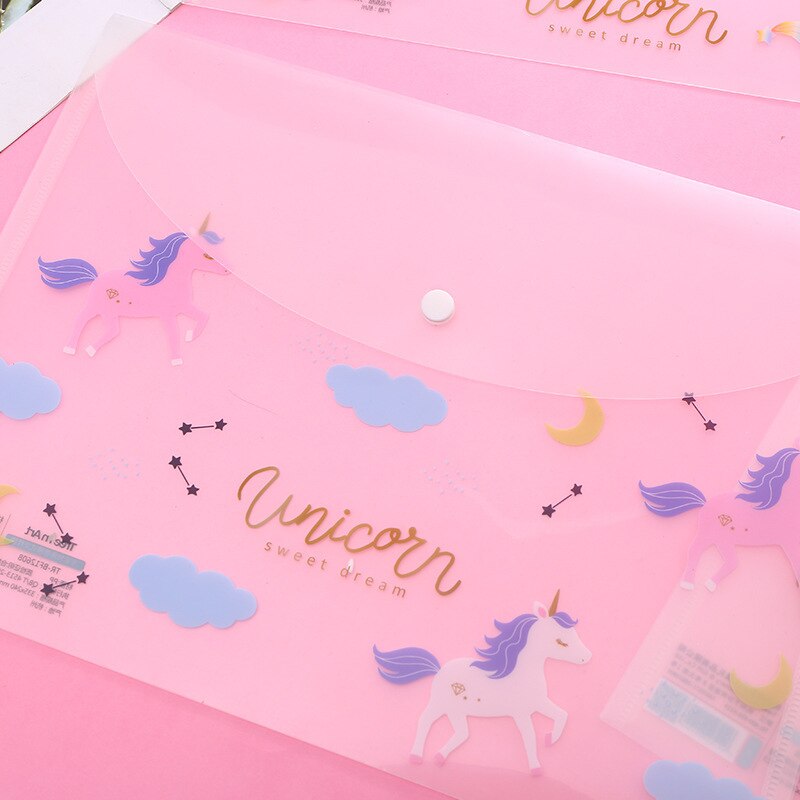 Flying Sky Unicorn File Bag Document Bag File Folder Stationery Filing Production