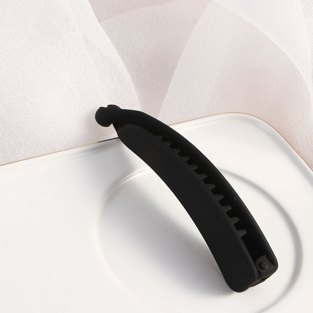 Pinzas de pelo para mujer, 1 Uds., Color sólido, esmerilado, bananas, pinzas de pelo para mujer, pasadores para el pelo, accesorios para el cabello: black