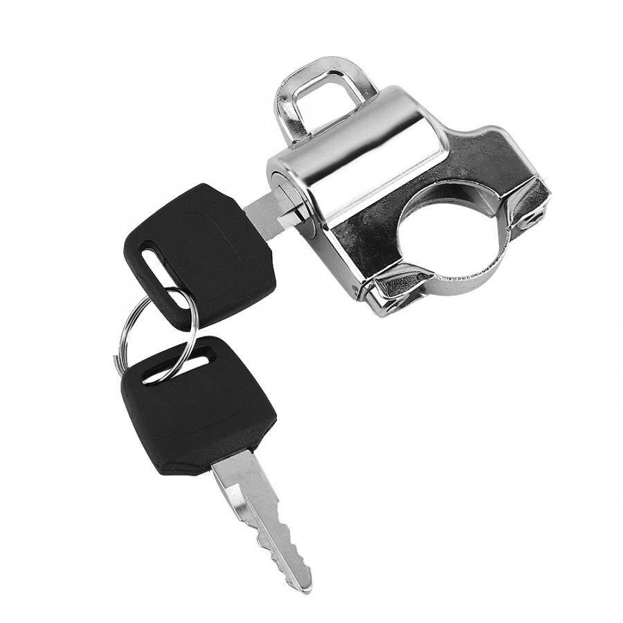 Universal Motorcycle Helmet Lock 22mm Handlebars Helmet Security Lock Padlock with 2 Keys for motorcycle with 22mm handlebar