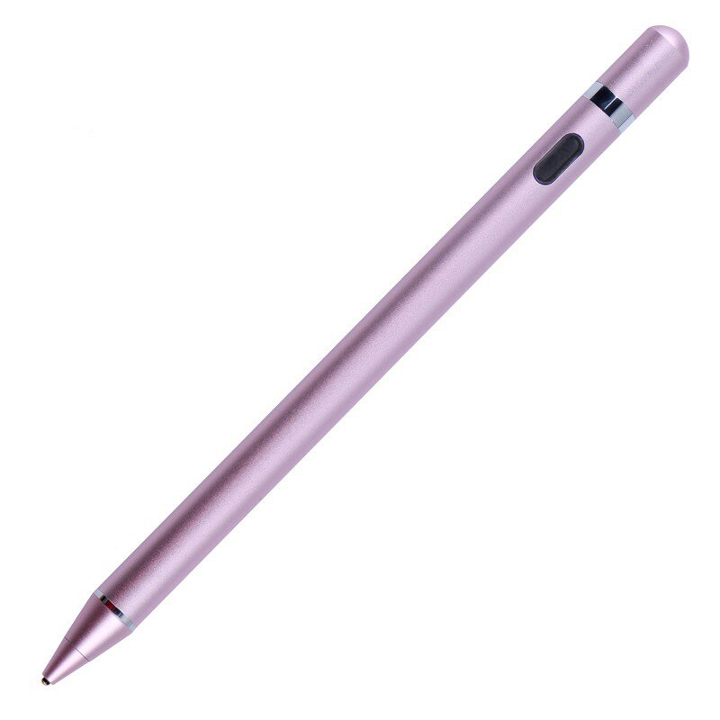 Lápiz óptico activo Compatible con iOS y Android, lápiz de pantalla táctil para iPad con función táctil Dual, recargable, dibujo Stylus: pink