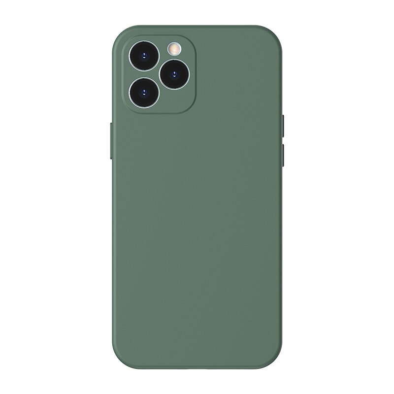 Baseus Phone Cover For iPhone 12 Pro Max Dustproof Phone Case Simple Case Ultra Thin Back Phone Cover For iPhone 12 Mini: For iPhone 12 Pro / Dark Green