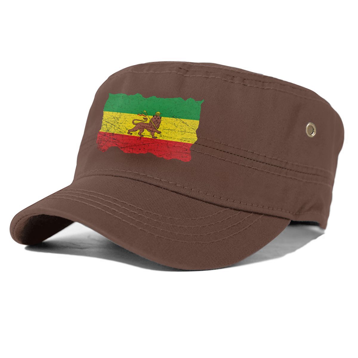 Ethiopia rastafari flag rasta babylon irie ska baseball cap hip hop hat man hat baseball snapback cap women bucket hat: Coffee
