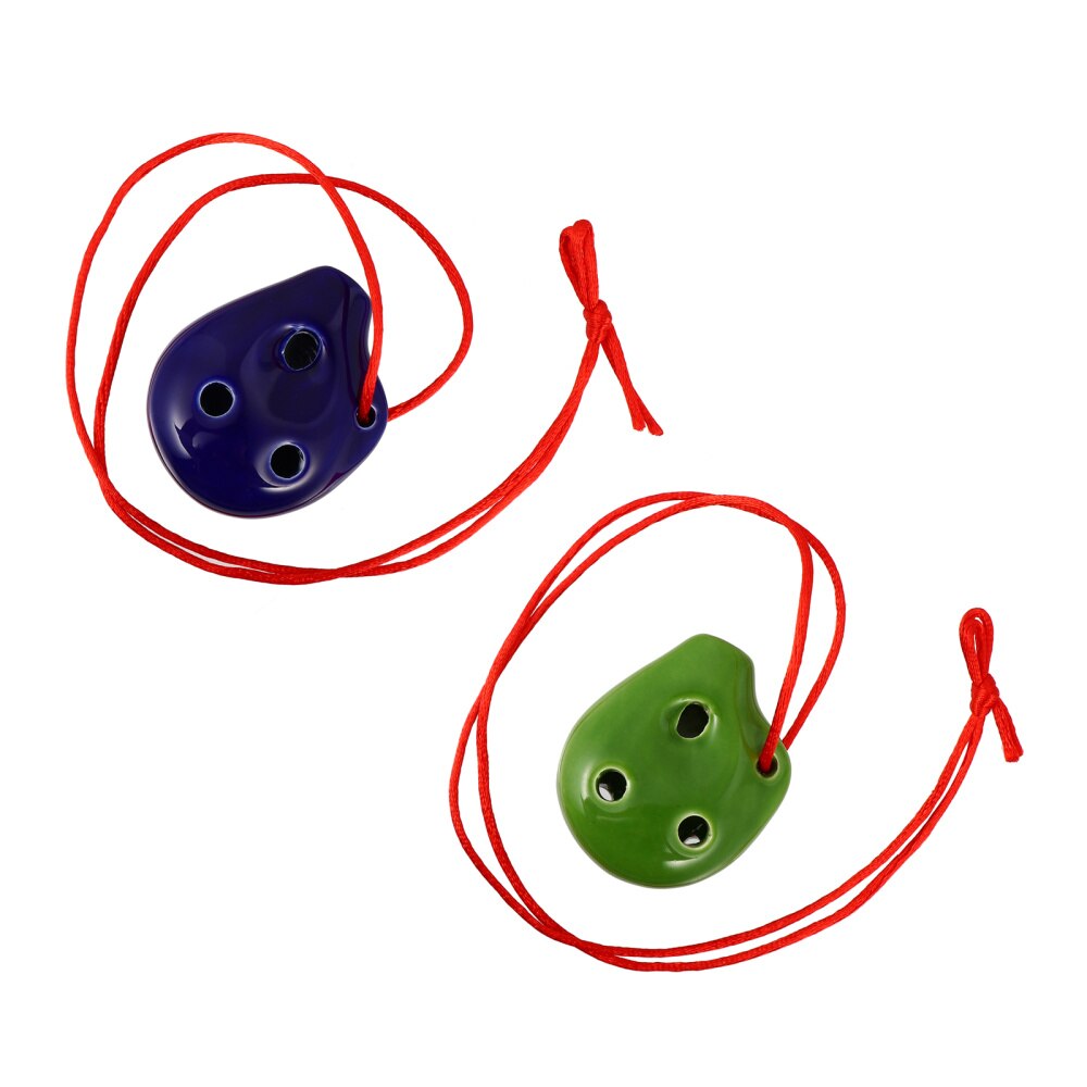 Ocarina Alto en céramique, Instrument de musique à 6 trous, 2 pièces
