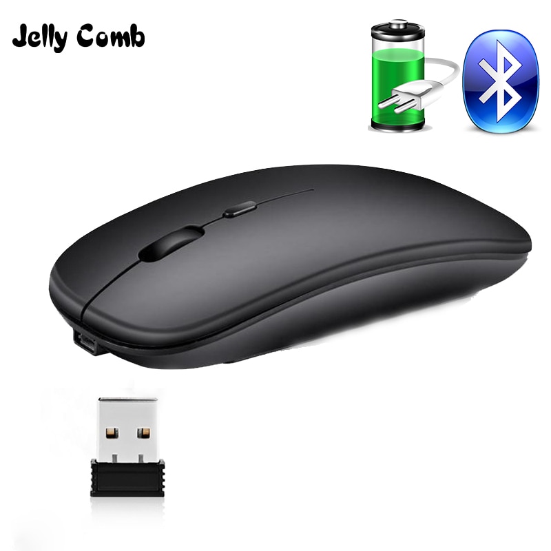 Jelly Kam Oplaadbare Draadloze Muis Bluetooth Muis Dual Mode Slanke Stille Muizen Voor Laptop Telefoon Tablet Bluetooth 5.0 Muis
