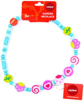 Jouet pour enfants collier fille jouer maison en bois ensemble de bijoux Simulation en bois collier ensemble épingle à cheveux enfants cheveux cravate Bracelet: Garden necklace