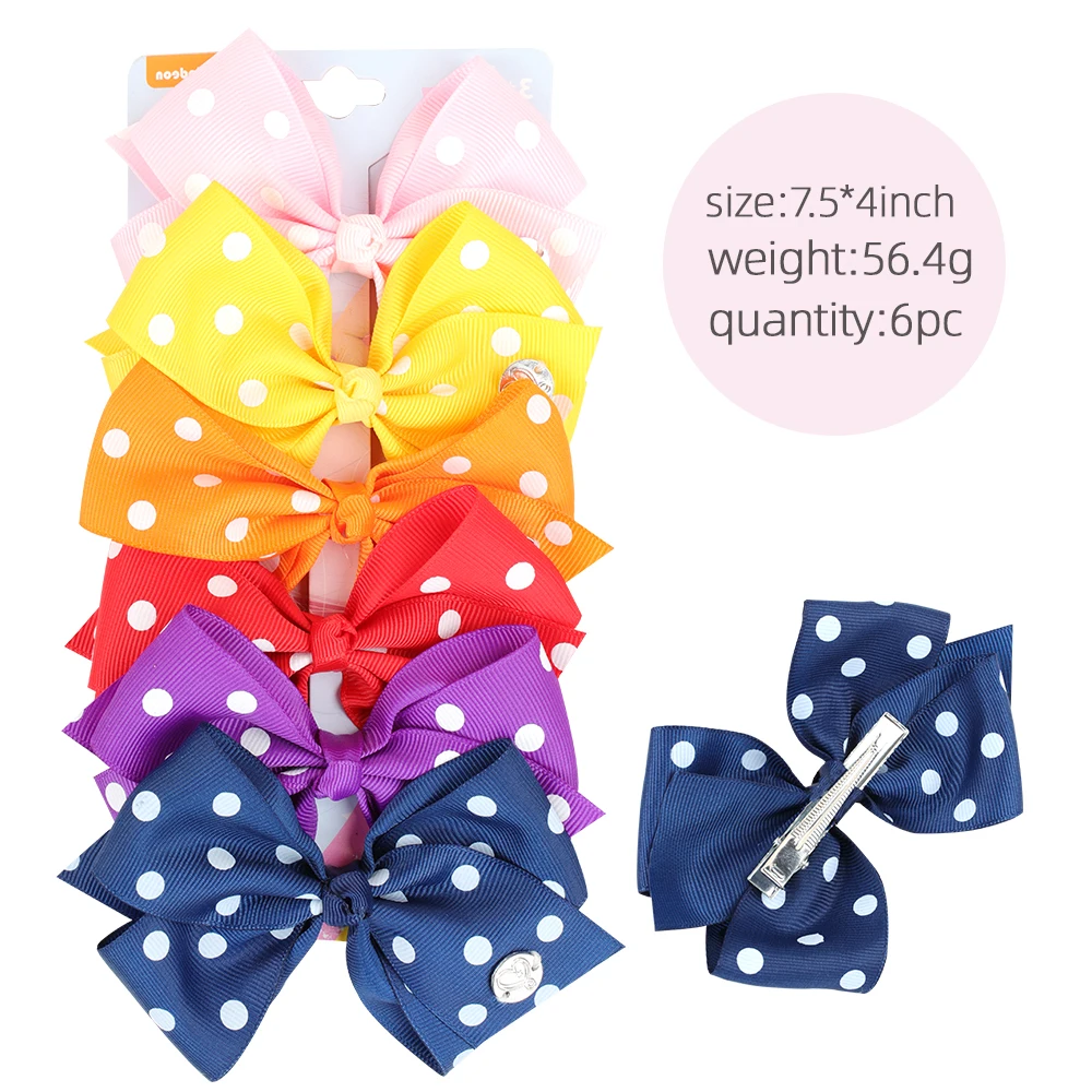 Ncmama-lazos de JOJO para niña, pinzas para el pelo, pasadores de agarre para el pelo, accesorios para el cabello de de , 5 ", 6 unids/set