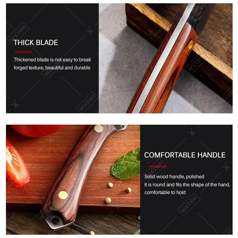 Faca de desossa de aço inoxidável faca de cozinha profissional faca japonesa cutelo de carne cutelo de osso forjando faca ferramentas de cozinha