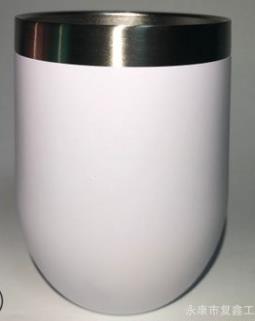 12 unzen Ei Cocktail Becher Wein Tasse Edelstahl Metall Becher Becher Heißer: Weiß