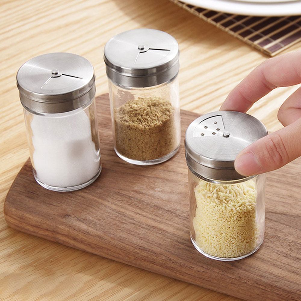 1 Pc Glas Keuken Peper Spice Shaker Zout Kruiden Kan Cruet Kruiderij Fles Koffie Suiker Seal Pot Kruiden Shaker