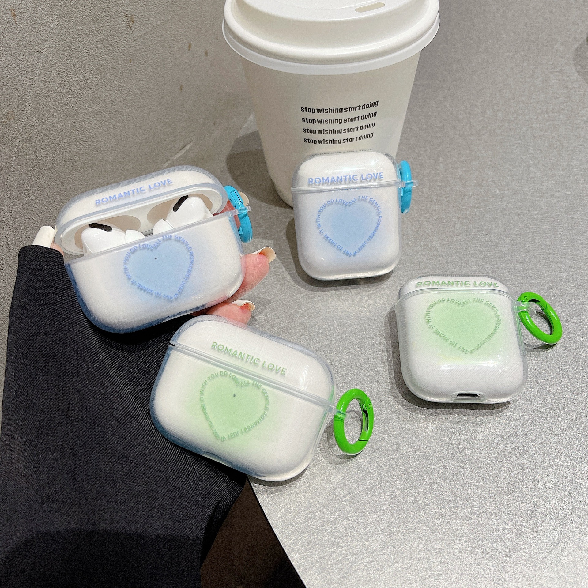 Liebesbrief für Airpods1/2nd Generation Schutzhülle für Apfel Profi2nd Kopfhörerhülle transparent 3. Generation Softcover