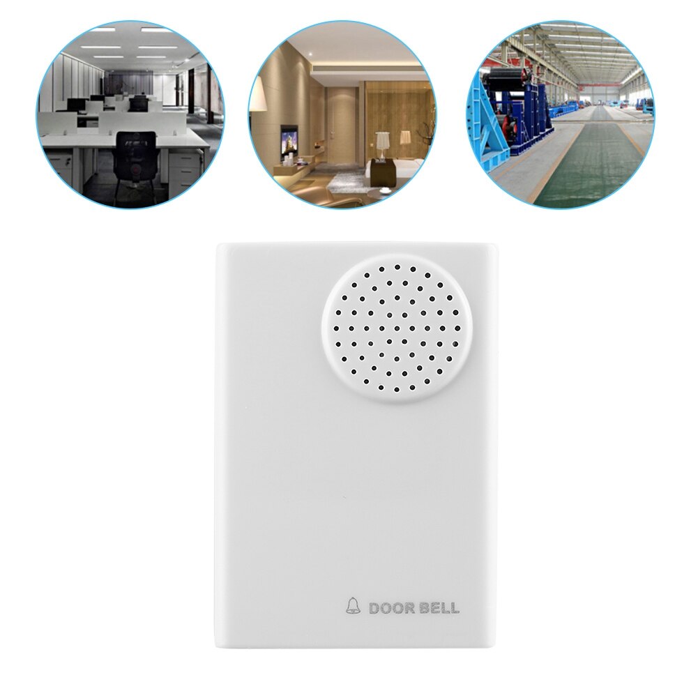 Carillon de sonnette filaire 12V blanc | Pour le bureau, sécurité, système de contrôle d'accès à domicile