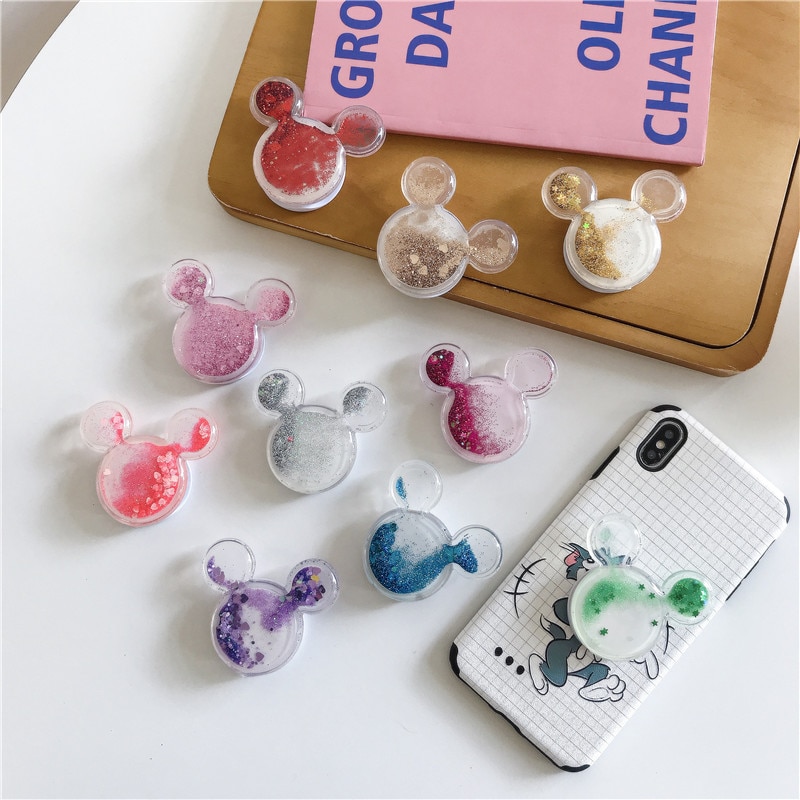 Bonito dos desenhos animados areia movediça universal suporte do telefone móvel anel suporte de extensão e telefone móvel para iphone xr samsung