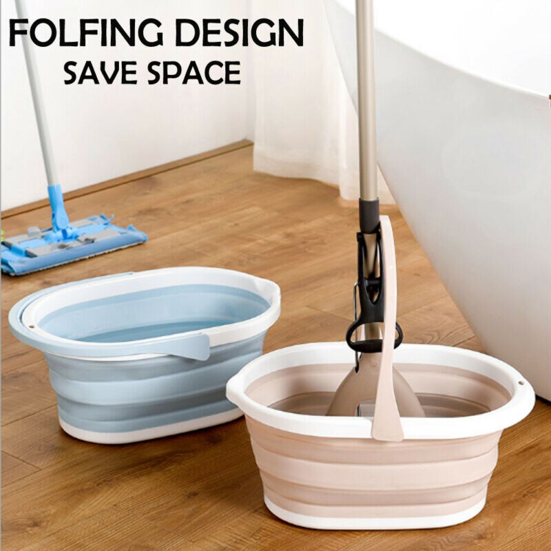 Home Buckets Foldable mop bucket collapsible wash basin sink with handle collapsible bucket Portable