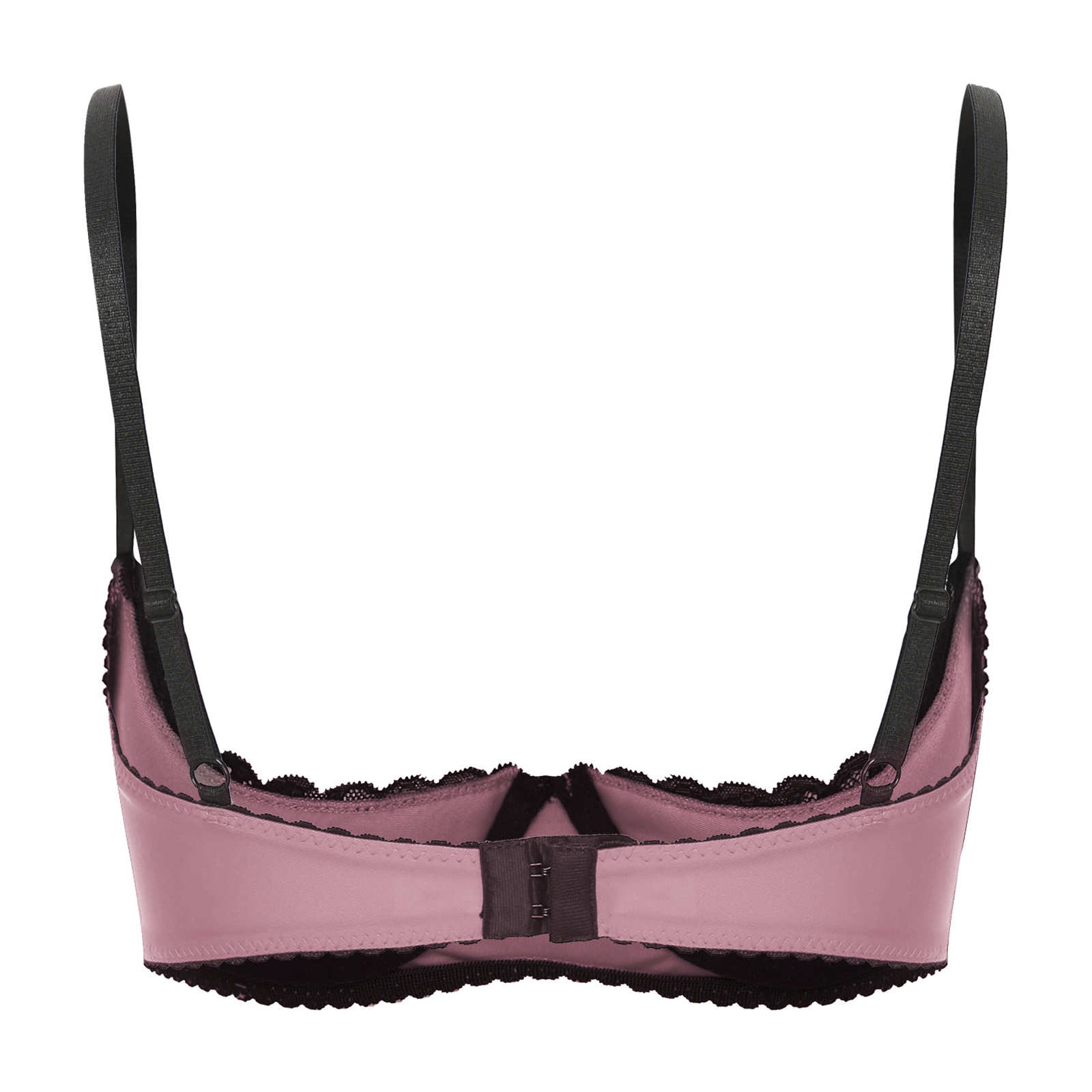 Womens Lingerie Swimwear Underwire Half Cup Bra Tops Bikini Lace Push Up Balconette Cup Bra Open Chest Breast Bra Underwear