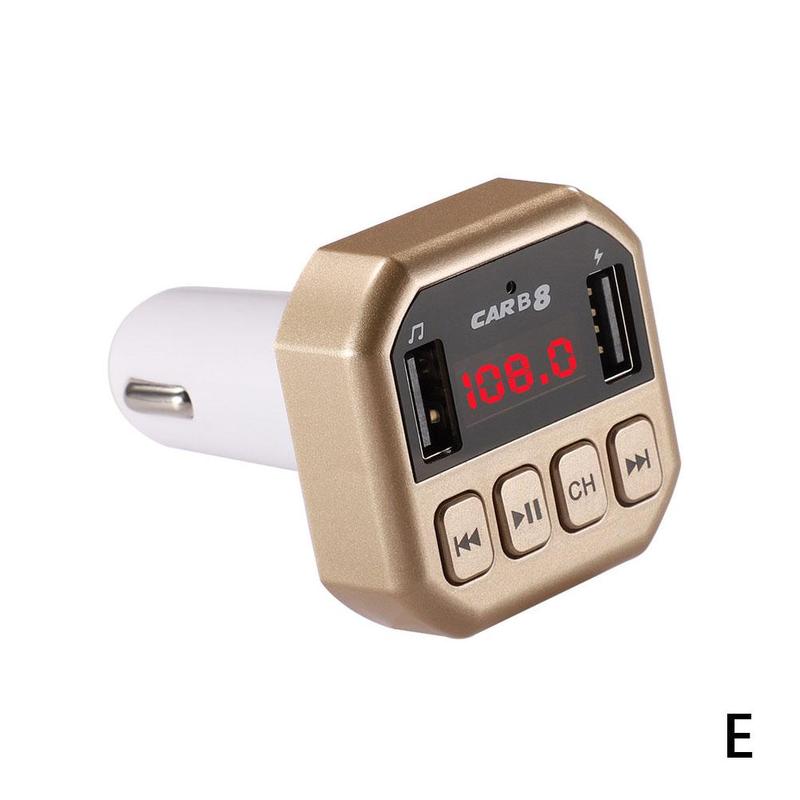 Bluetooth Car MP3 Vehicle Player Wireless FM Transmitter Audio Modulator Adapter Bluetooth FM Slot LCD Receiver Music TF M0N3: E