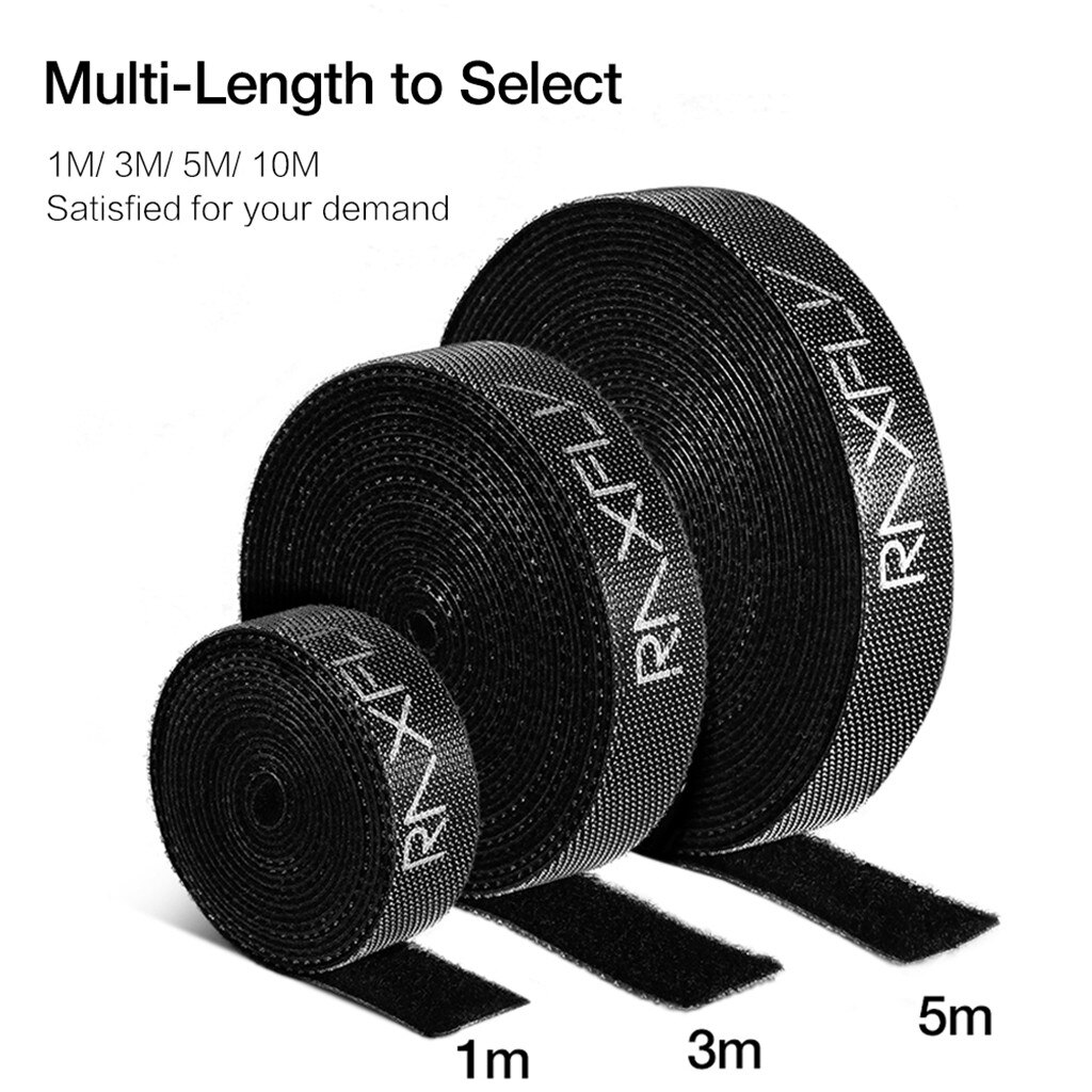 3M Raxfly Ultra Thin Micro Soft Nylon Hook Buckled bandage Loop Fastener Magic Tape Clip Holder Cable Ties Strap