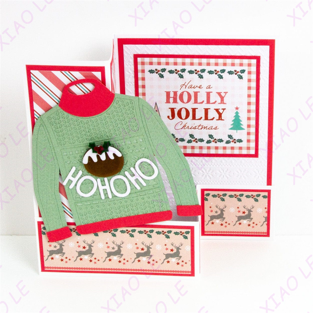 Juego de troqueles de bolsa de de Navidad Jolly Jingles, troqueles de corte artesanales de Metal, papel para álbum de recortes, decoración de diario, tarjeta en relieve hecha a mano