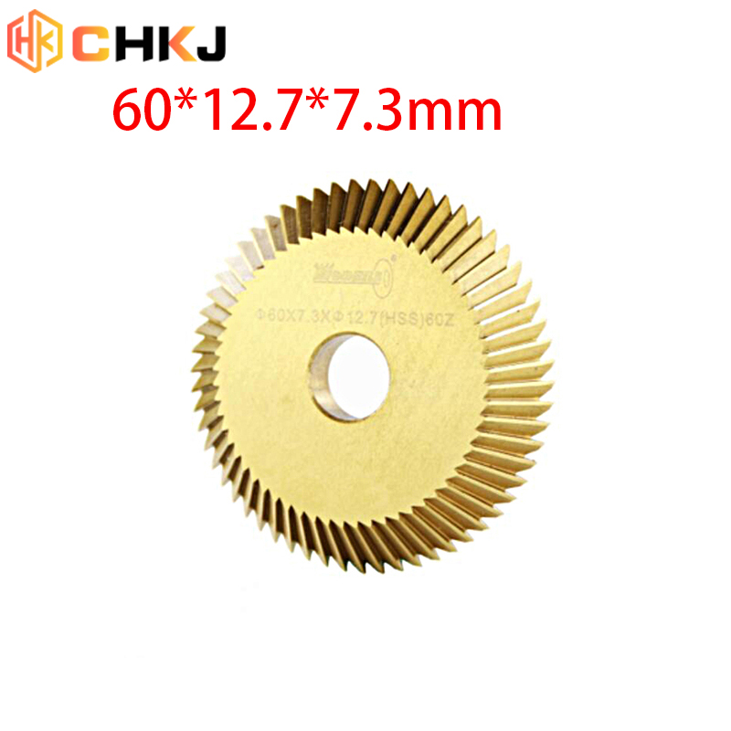 CHKJ 60*7.3*12.7mm Blade For Wenxing Key Cutting Machine Locksmith Tools Key Machine Milling Cutter 60T Key Cutting Blade