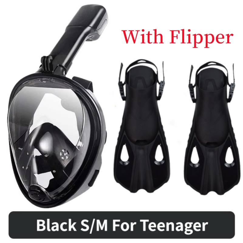 Onderwater Scuba Anti Fog volgelaatsduikmasker Snorkelen Ademhalingsmaskers Veilige waterdichte zwemuitrusting voor volwassen kinderen: WHITE