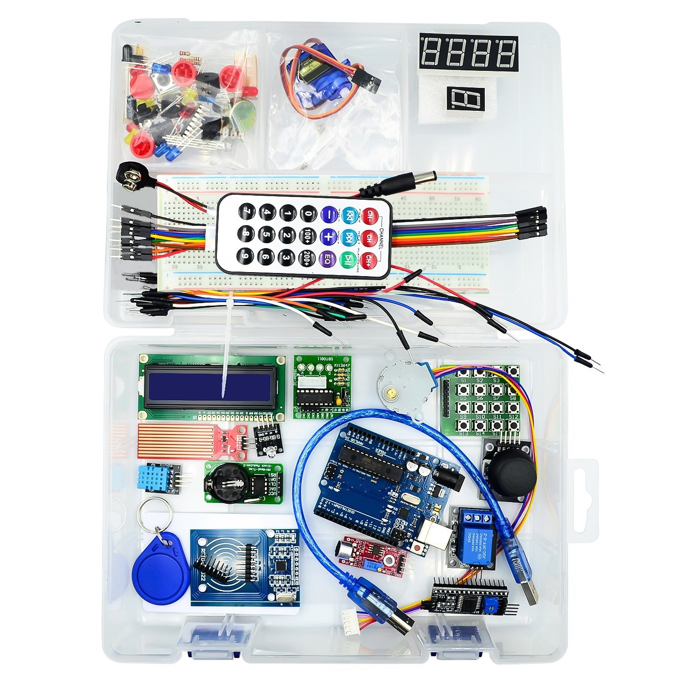 RFID-Starterkit für Arduino für UNO R3, offizielle Version ATMEGA328P, RFID-Upgrade-Version, Lernsuite mit Komponentenbox: Maroon