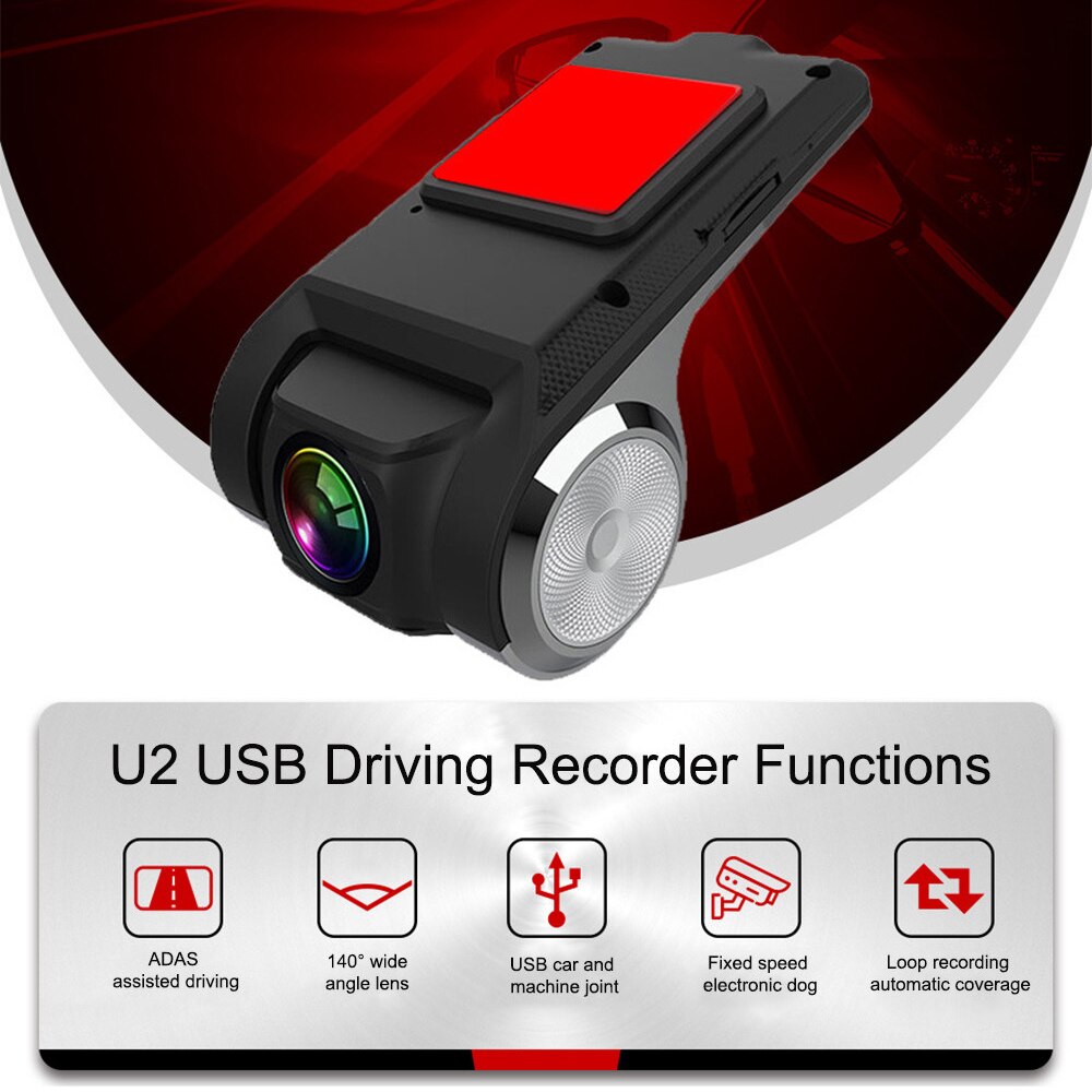 Les caméras simples de caméra de tableau de bord de voiture d'usb enregistrent l'interconnexion de téléphone portable d'adas WiFi pour l'enregistreur vidéo de Navigation d'android U2 +