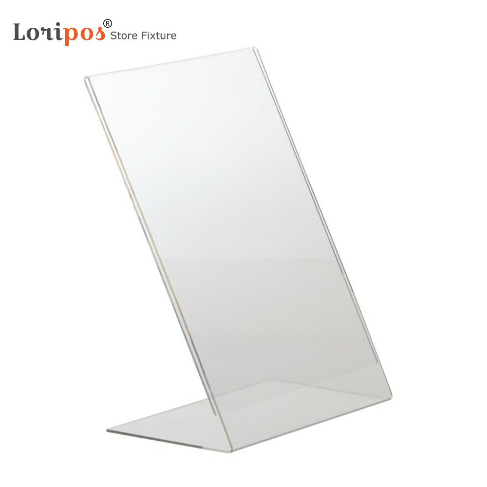 Slanted Acrylic Menu Holder 10x20cm