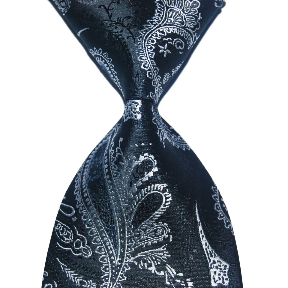 Sort jakkesæt slips slips til mænd 10cm brede mandlige strikket slips silke jacquard vævet formelt slid business bryllupsfest: A24