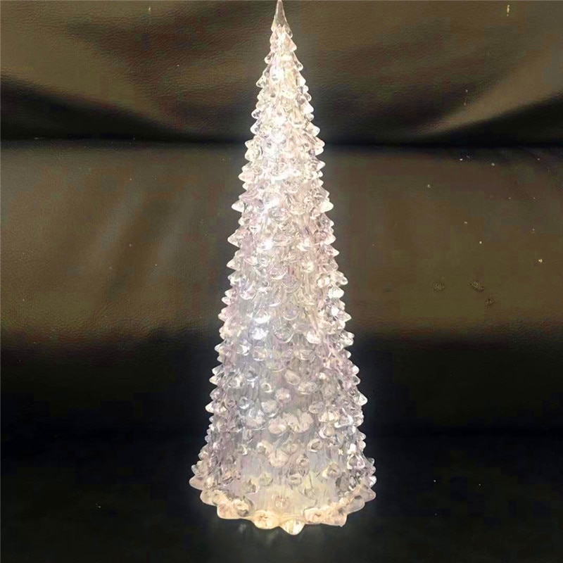 Stijl Kleurrijke Acryl Nacht Lamp Voor Kerstboom Kleurrijke Kleur Veranderende Klein Nachtlampje 3-Layer Grote Maat 17.5 Centi
