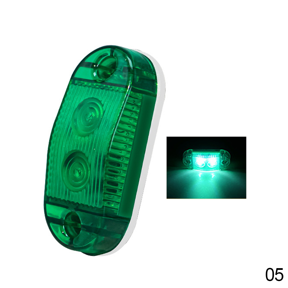 Auto 2 Led Zijmarkeringslichten Externe Vierkante Lichten Waarschuwing Achterlicht Auto Aanhangwagen Vrachtwagen Vrijgave Lampen 12-36V: green
