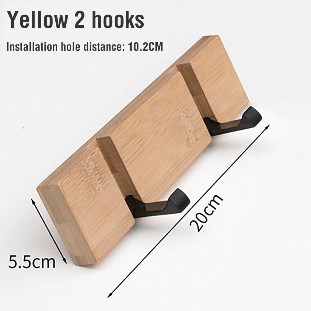 Gancho invisible para colgar en la pared, colgador de estilo nórdico para ropa, libre de perforaciones, estante de pared, 2/3/4: Yellow 2 hooks