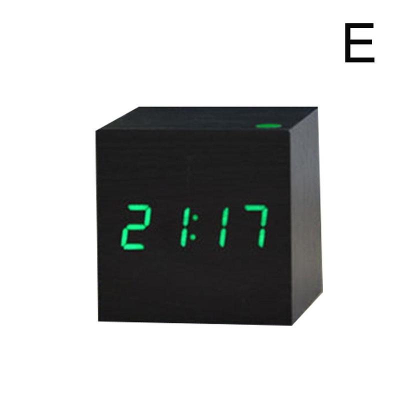 New Qualified Digital Wooden LED Alarm Clock popular Wood Retro Glow Clock Desktop Table