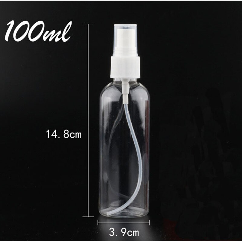 1 stuk transparante lege spuitflessen 30ml/50ml/100ml plastic mini navulbare containers lege cosmetische containers