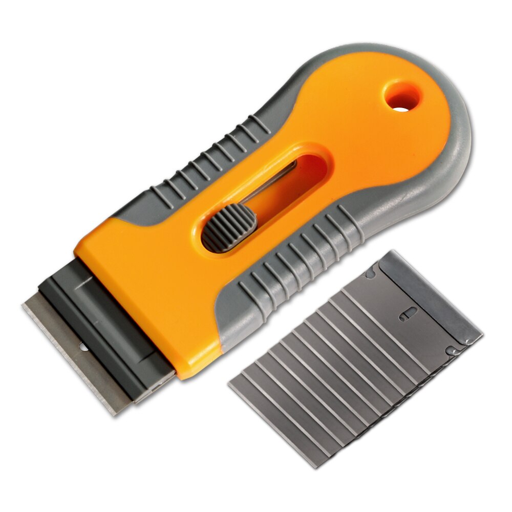 Ehdis 100 stk 1.5 &quot; ekstra barberblad til barberskraber kulfiber stål knive vinyl bil wrap værktøj enke farve mærkat fjerner