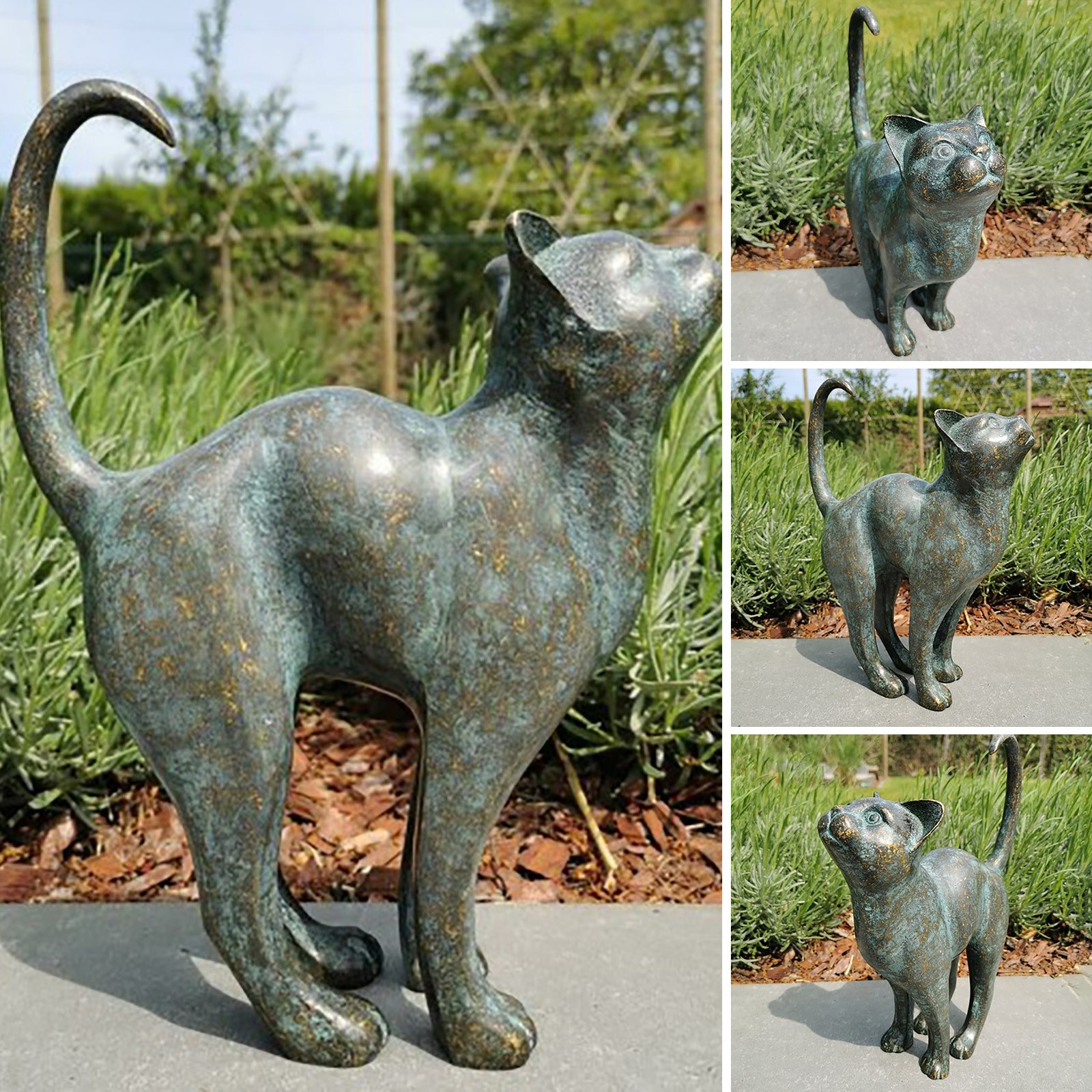 Mooie Kat Standbeeld Met Afgeronde Back Tuin Decor, Ornament Outdoor Decoratie Tuin Decoratie Outdoor Home Decor 2022
