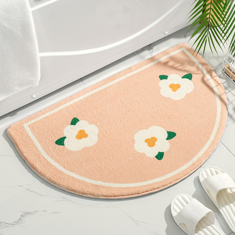 Weiche Fußmatten, kleine, frische Textblumen, Teppiche, Zuhause, Eingang, Teppich, Schlafzimmer, Toilette, Badezimmer, Tür, saugfähiges, rutschfestes Fußpolster
