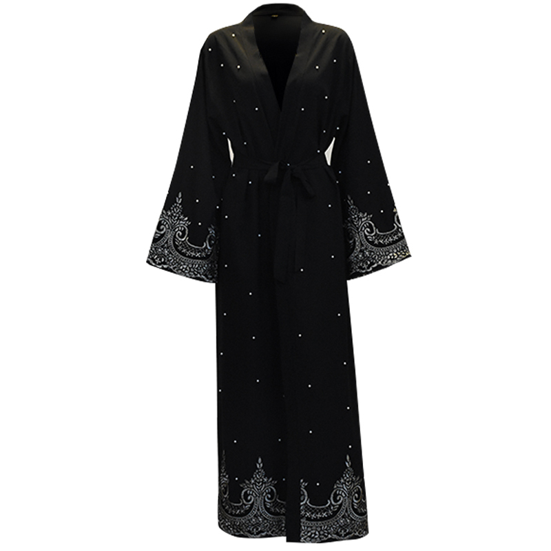 Caftan Robe Femme dubaï Abaya Kimono musulman Cardigan Hijab Robe Abayas pour les femmes Ramadan Caftan Marocain Qatar vêtements islamiques