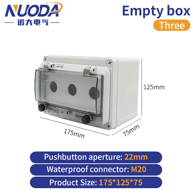 Emergency Stop Control Box Outdoor Button Switch Box With Protective Cover Waterproof Urgent Stop Button Control Box IP67: Lavender