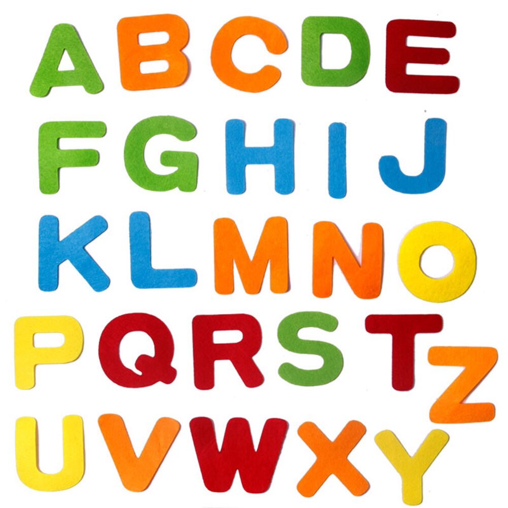26pcs Felt Letters Decoration Kids DIY Craft English Alphabet Needlework Kindergarten Non-woven Fabric Home Large Applique